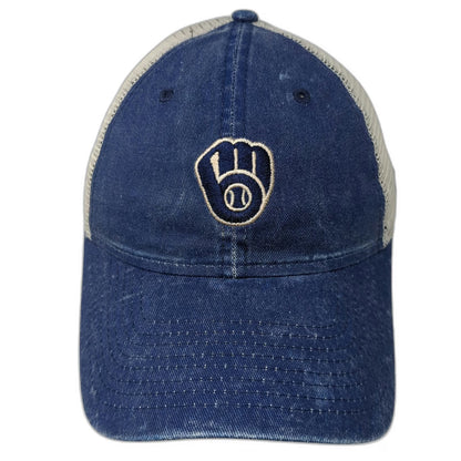 New Era Milwaukee Brewers MLB Baseball Cap Blue Women's 9TWENTY Mesh Back Hat