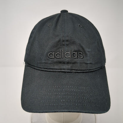 Adidas Spell Out Strapback Hat Black One Size Adjustable Embroidered