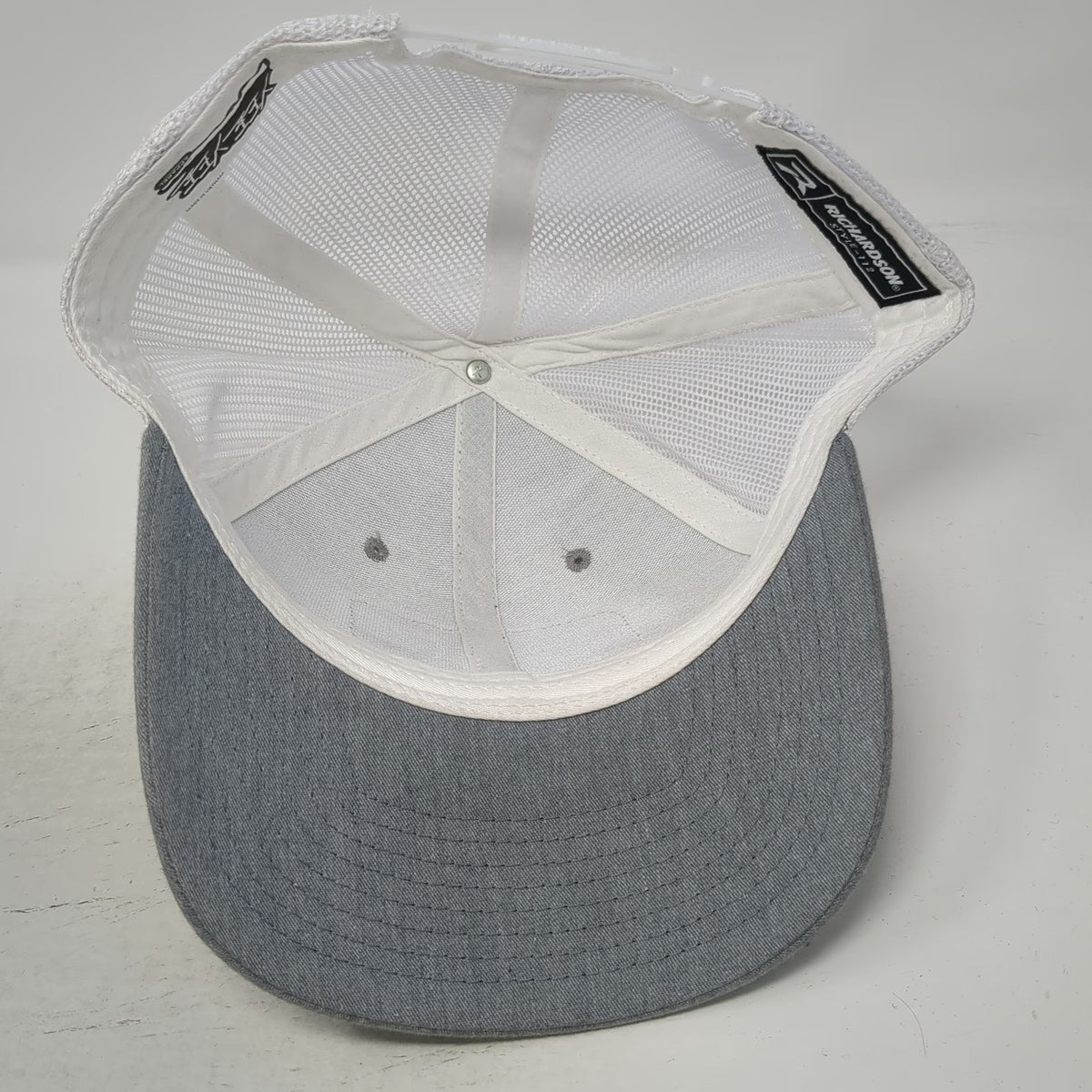 Richardson Yee Yee Apparel Co Trucker Hat Gray One Size Snapback Mesh Back Patch