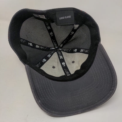 Pierce Mesh Back Fitted Hat Gray Large-XL Embroidered New Era 39Thirty