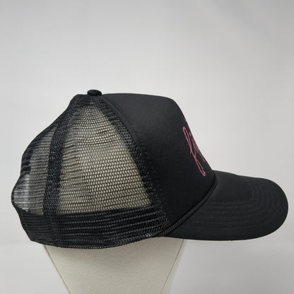 Fifty AF Snapback Trucker Hat Black One Size Adjustable Mesh Back Rope 6 Panel