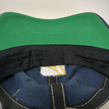 47 Brand Trucker Hat Blue OSFM FNB Yellow Logo Green Underbrim Contrast Stitch