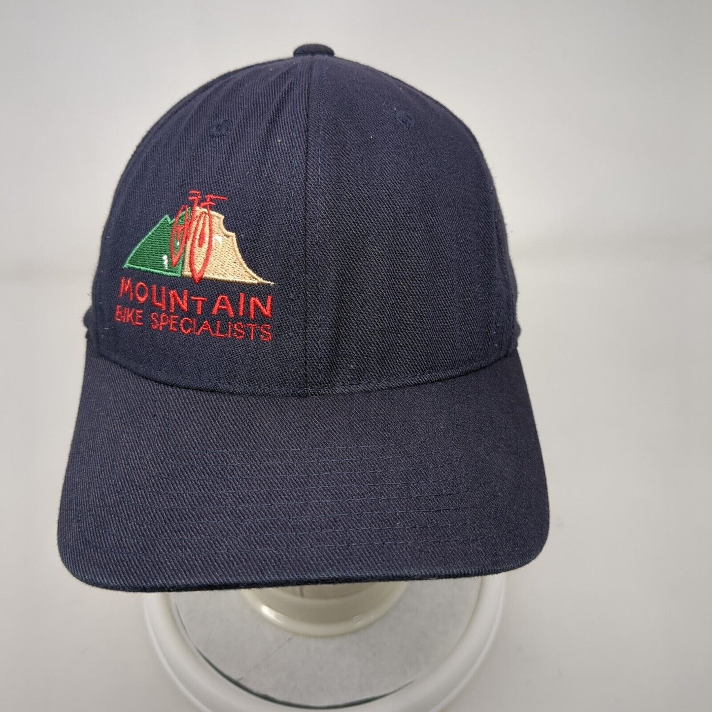 Mountain Bike Specialists Fitted Hat Blue S/M Flexfit Embroidered Yupoong