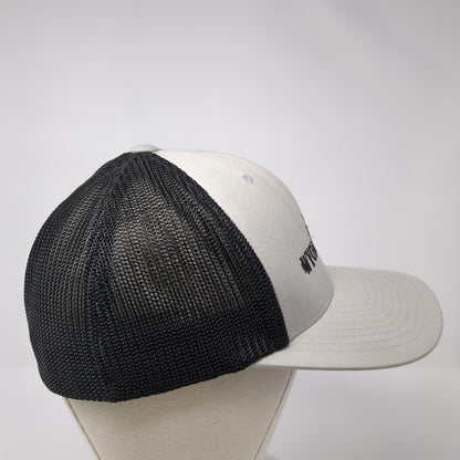 Wyoming Raised Fitted Trucker Hat Gray Large/XL Flexfit Port Authority