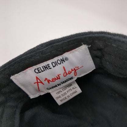 Celine Dion A New Day Strapback Hat Black One Size Adjustable Embroidered Cotton