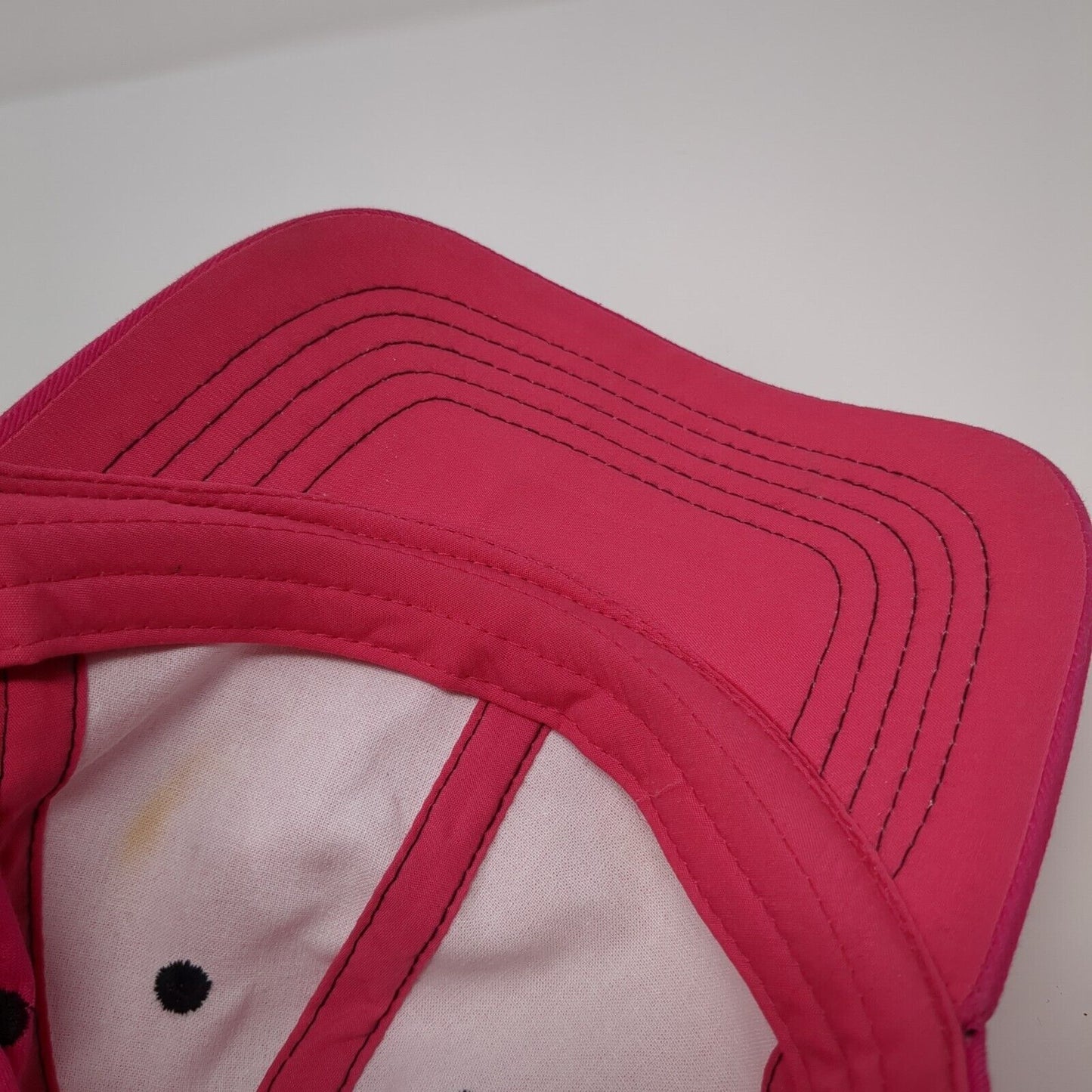 Unbranded Strapback Hat Pink One Size Adjustable Vented Holes 6 Panel Blank