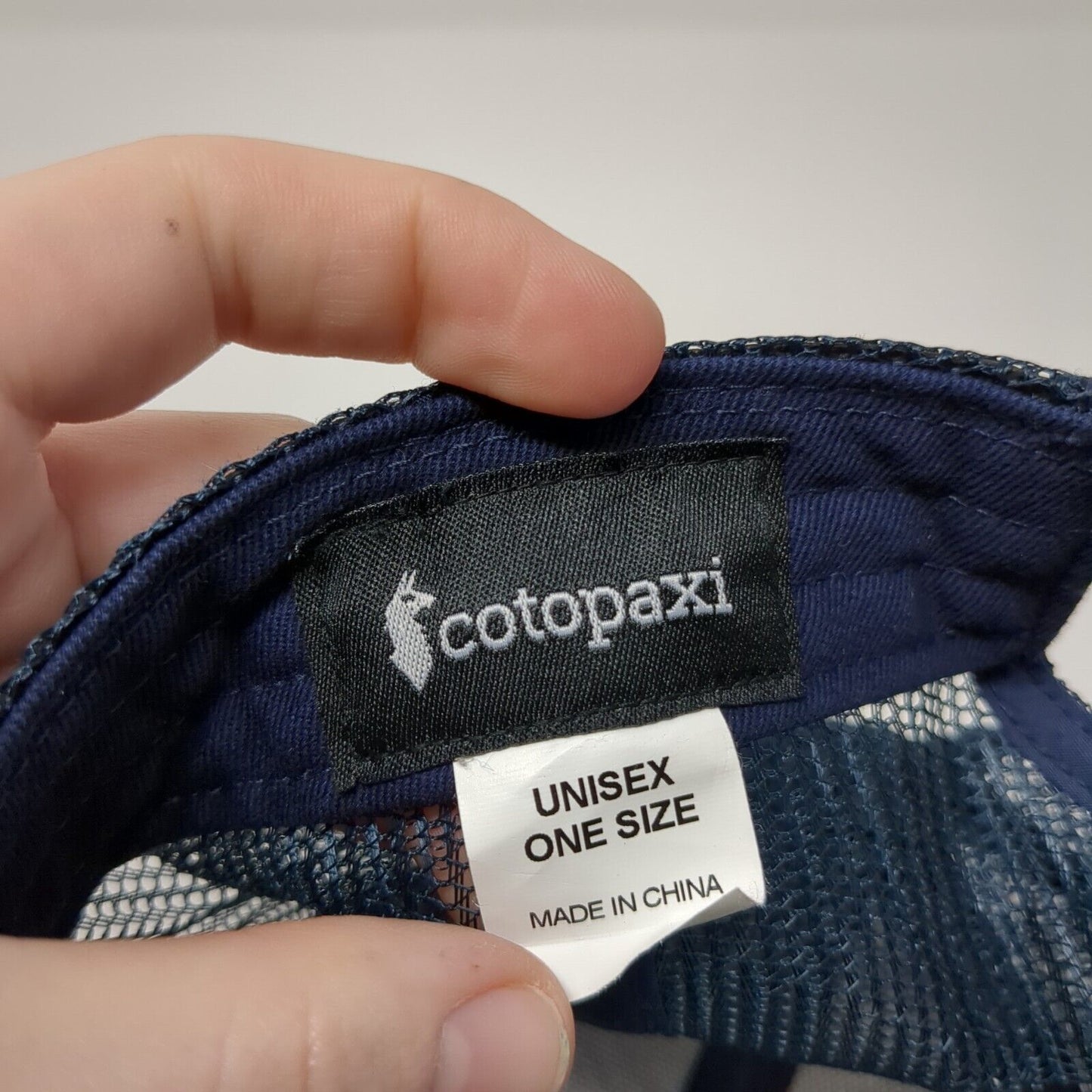 Cotopaxi Snapback Mesh Back Trucker Hat Blue One Size Solid Adjustable