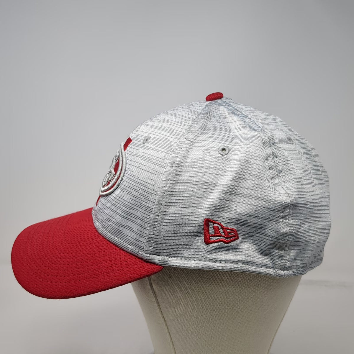 San Francisco 49ers NFL New Era Gray Red XL Hat 39THIRTY Stretch Fit Curved Brim