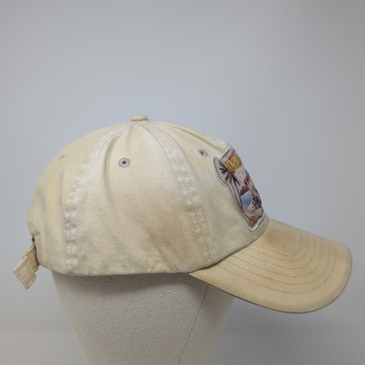 Panama Jack Baseball Cap Beige One Size Adjustable Embroidered 6 Panel Cotton