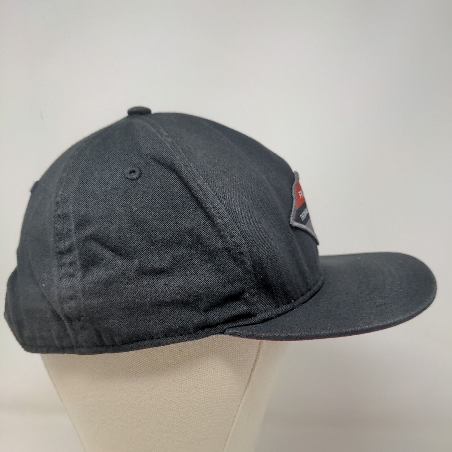 RVCA Men's Snapback Hat Black Embroidered Logo The Balance of Opposites Cotton