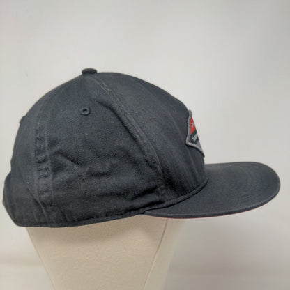 RVCA Men's Snapback Hat Black Embroidered Logo The Balance of Opposites Cotton