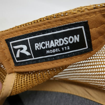 Richardson Trucker Hat Blue Brown One Size ADB Culture Mesh Snapback Logo 112