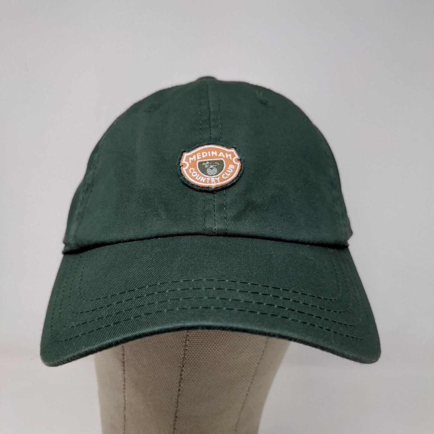 American Needle Men's Strapback Hat Green Adjustable Embroidered Logo Medinam