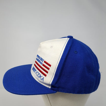 Proudly American Skyy Vodka Snapback Hat Blue One Size Adjustable