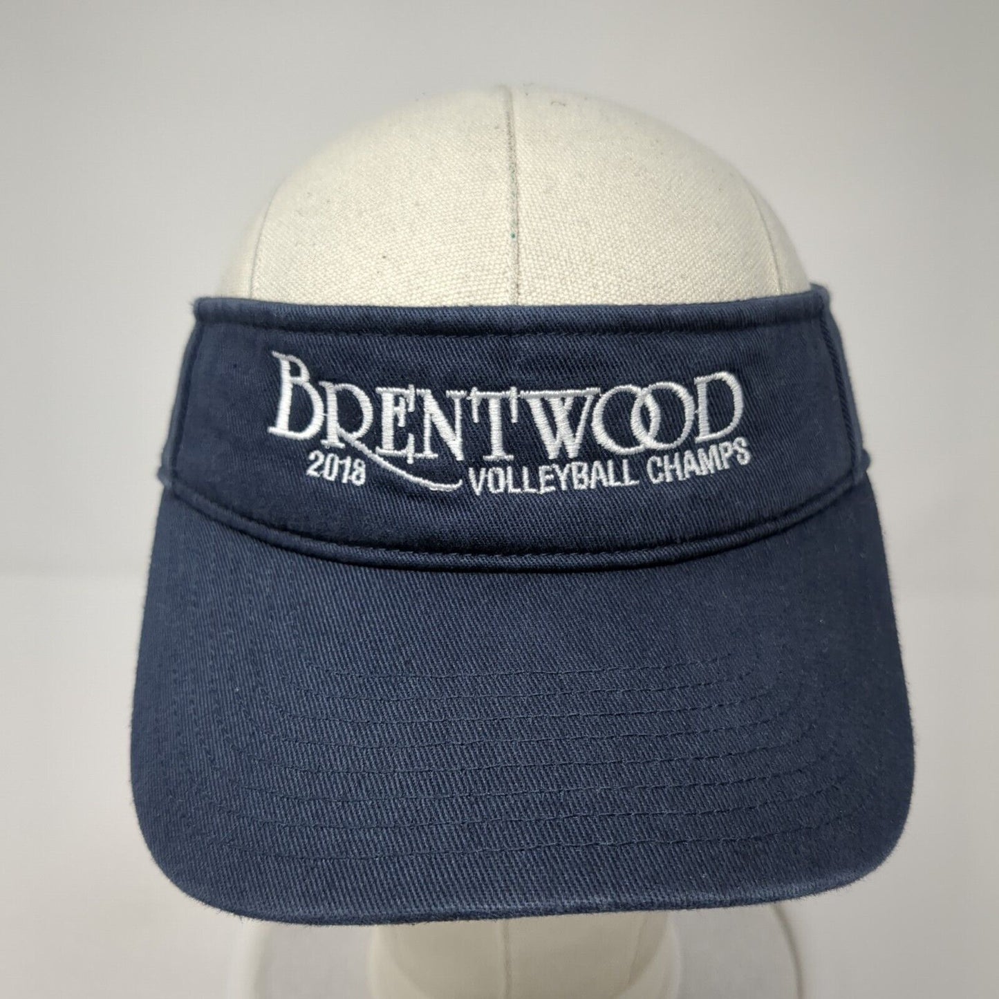 Brentwood 2018 Volleyball Champs Strapback Sun Visor Hat Blue OS R45 Richardson