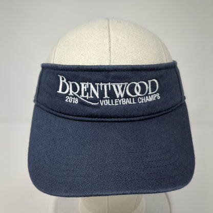 Brentwood 2018 Volleyball Champs Strapback Sun Visor Hat Blue OS R45 Richardson