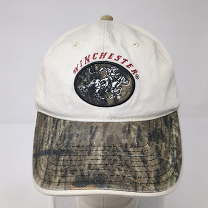 Winchester Slideback Hat Tan One Size Adjustable Embroidered Camo Trim