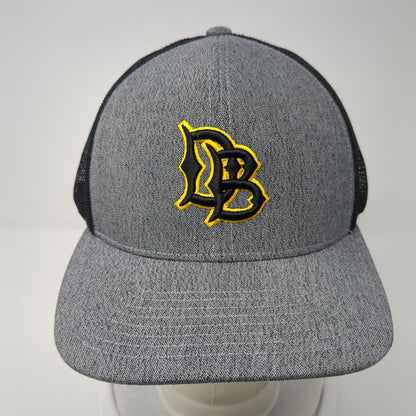 Long Beach State Dirtbags Snapback Mesh Back Hat Gray Embroidered Logo