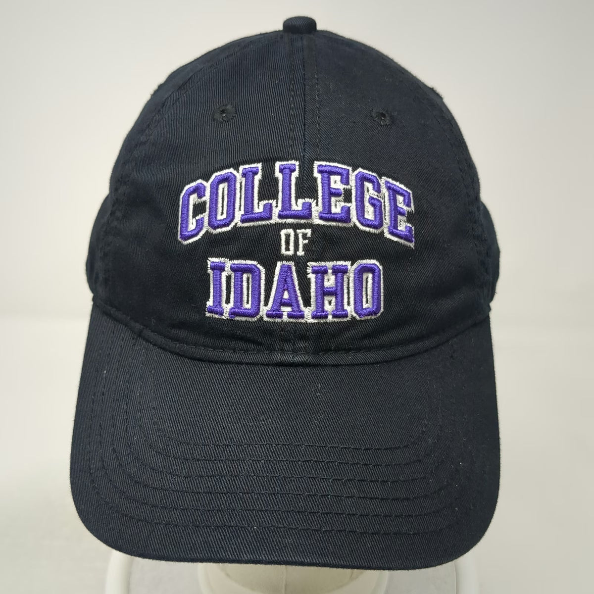 NCAA College of Idaho Legacy Black Purple White One Size Strapback Cotton Hat