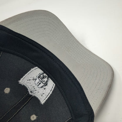 NFL Team Apparel Las Vegas Raiders Cap Gray One Size Strapback Hat Shield Logo