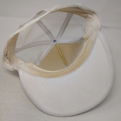 Nissin Trucker Hat White One Size Wings of Wenatchee Apple Logo Snapback Rope
