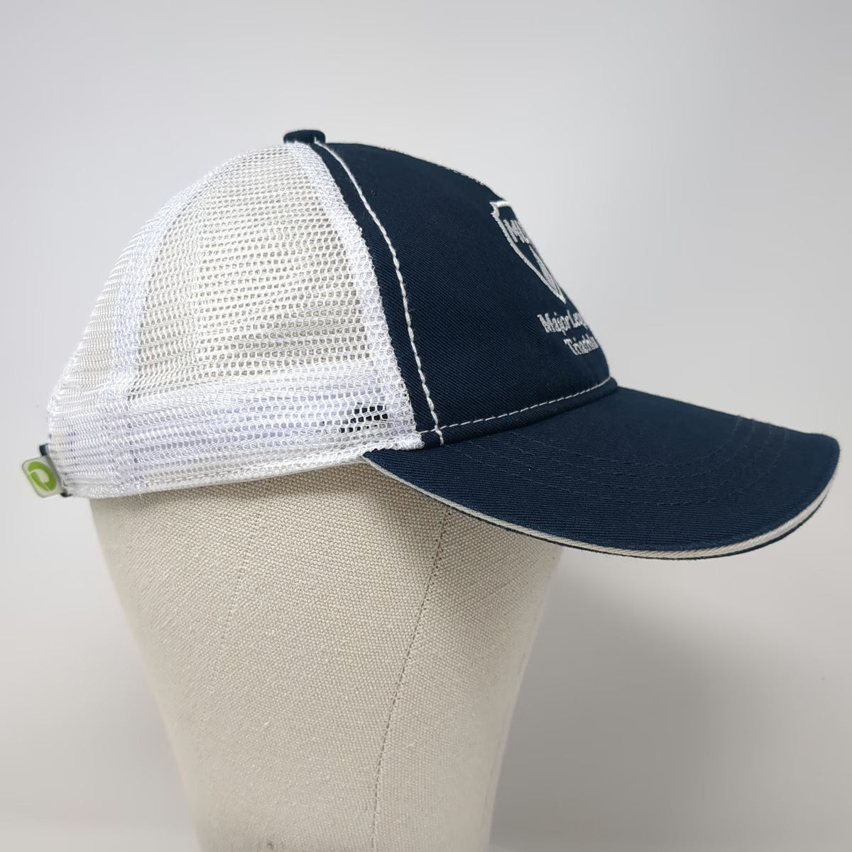 Major League Triathlon Baseball Cap Blue One Size Mesh Back Slideback Shield Hat