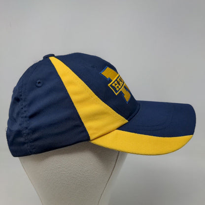 Sport Tek Women's Strapback Hat Blue Gold Michigan Hawks Embroidered Logo