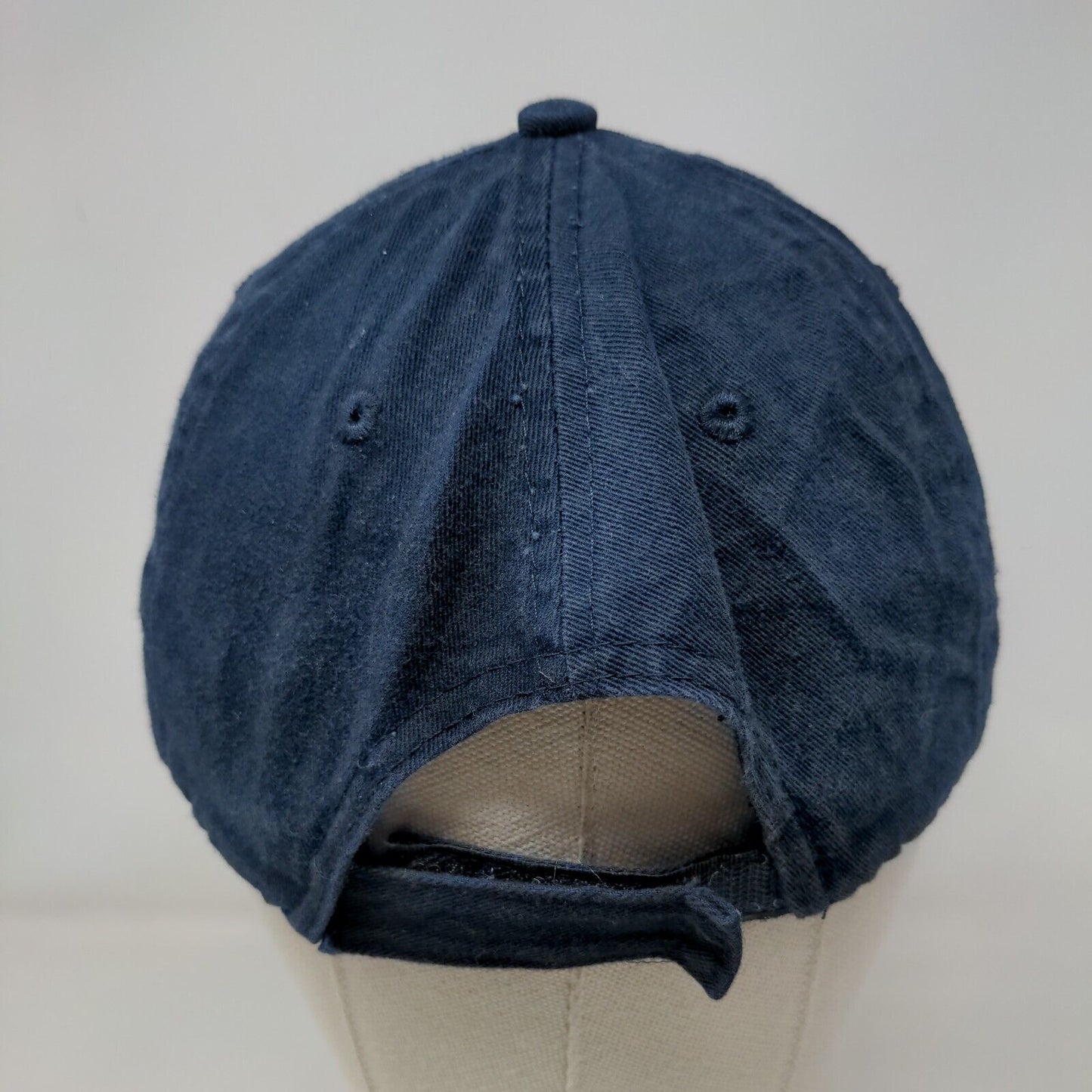 Letter H Strapback Hat Blue One Size Embroidered 6 Panel Port & Company