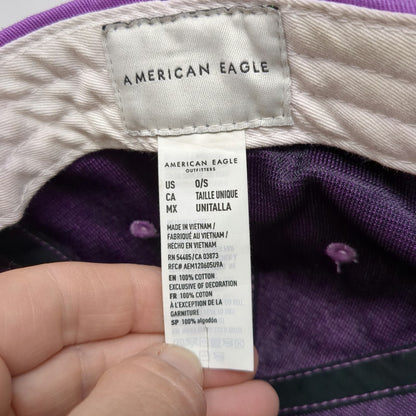 American Eagle Outfitters Baseball Cap Purple One Size Slideback Hat Cotton