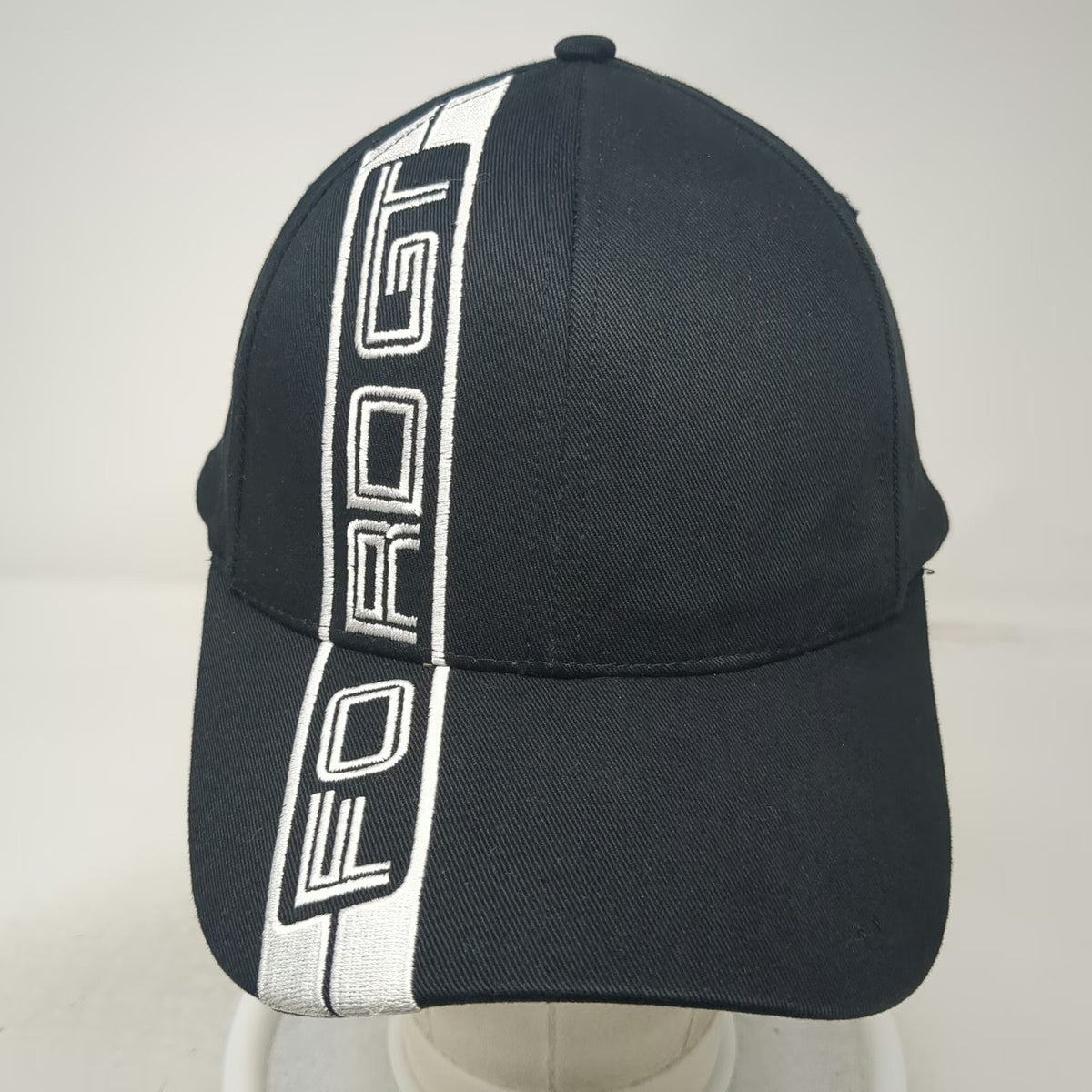 Ford Baseball Cap Black One Size GT Stripe Graphic Cotton Logo Strapback Hat