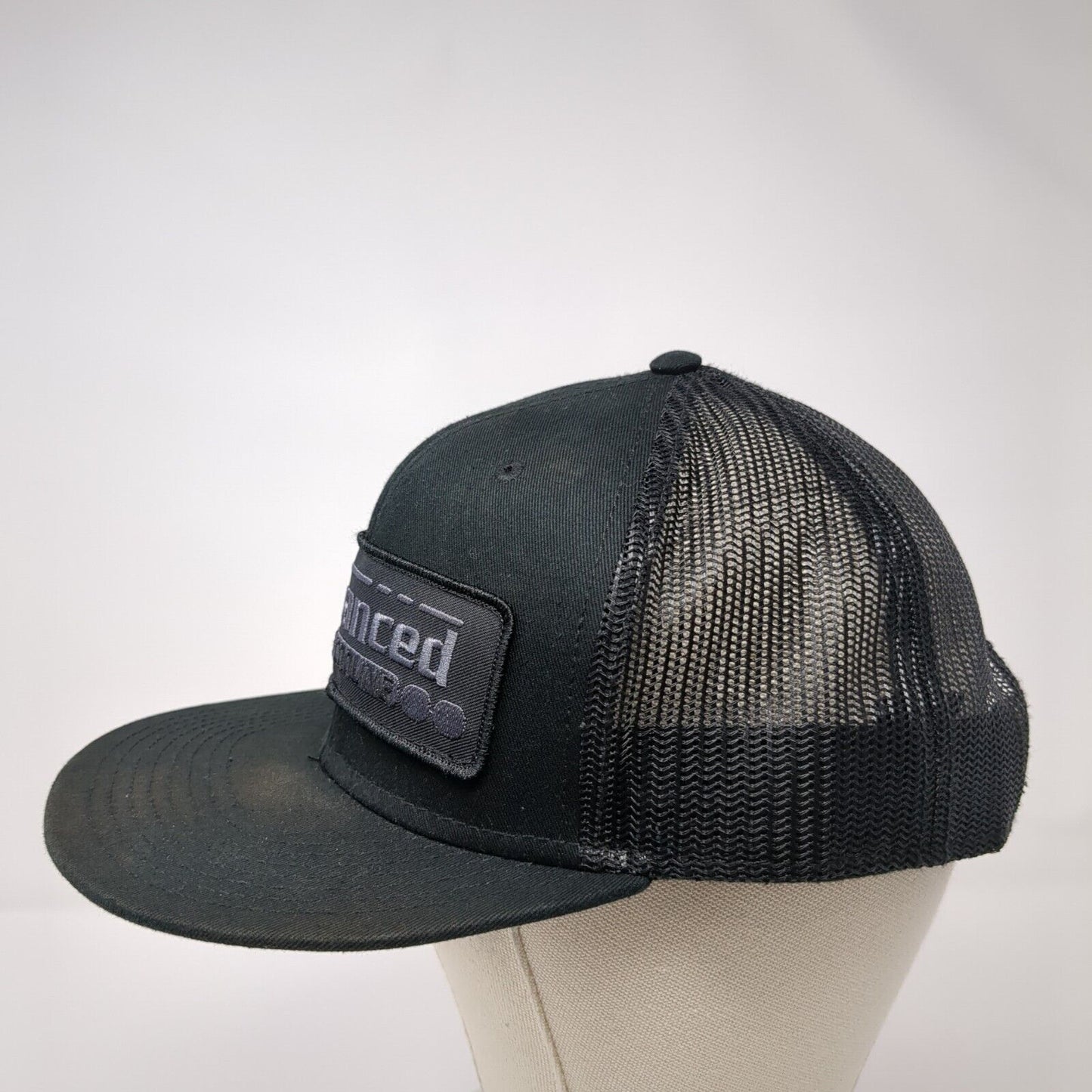 Advanced Heating & Cooling Snapback Trucker Hat Black One Size Mesh Back