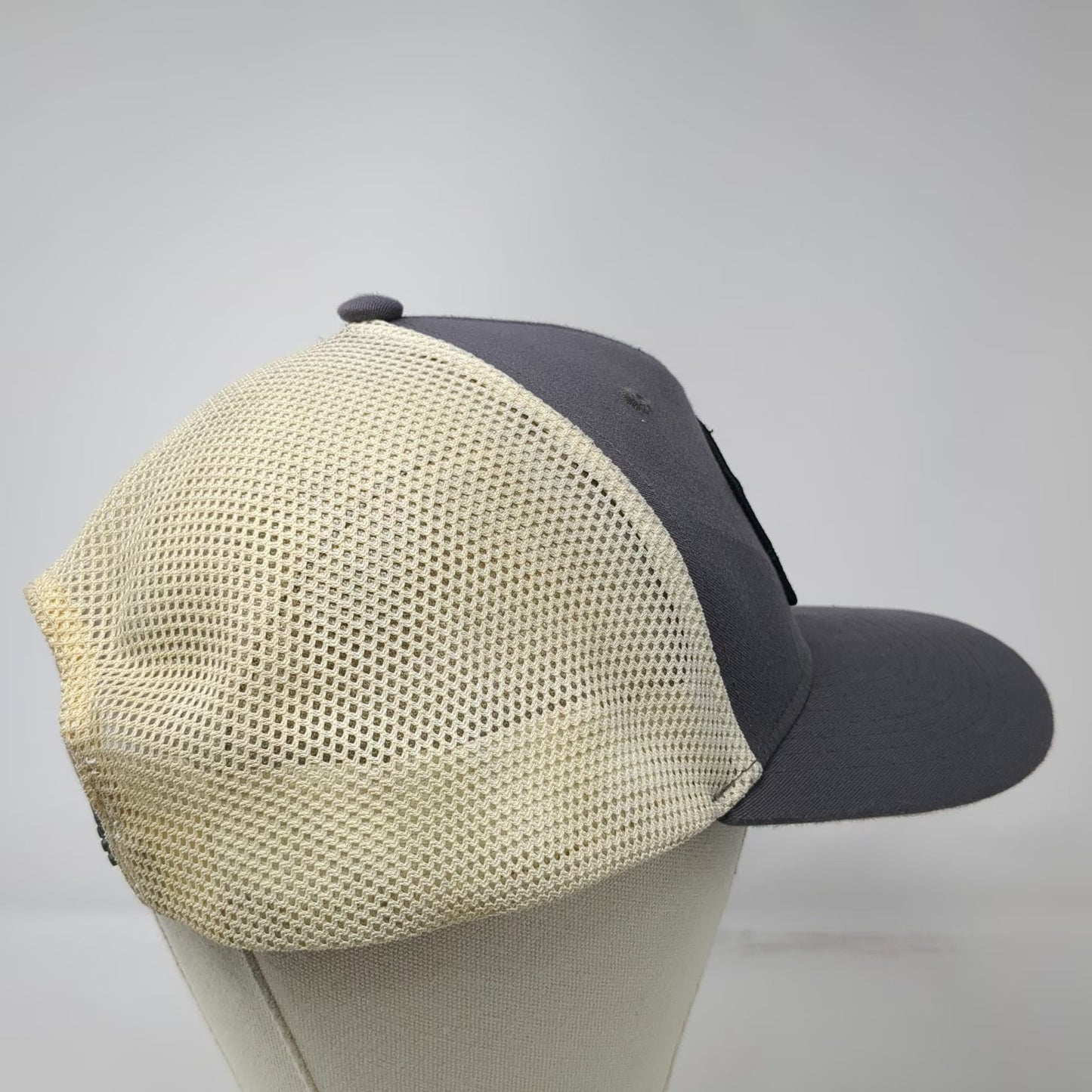 Coal Trucker Hat Gray White One Size Mountain Patch Mesh Snapback Night Scene