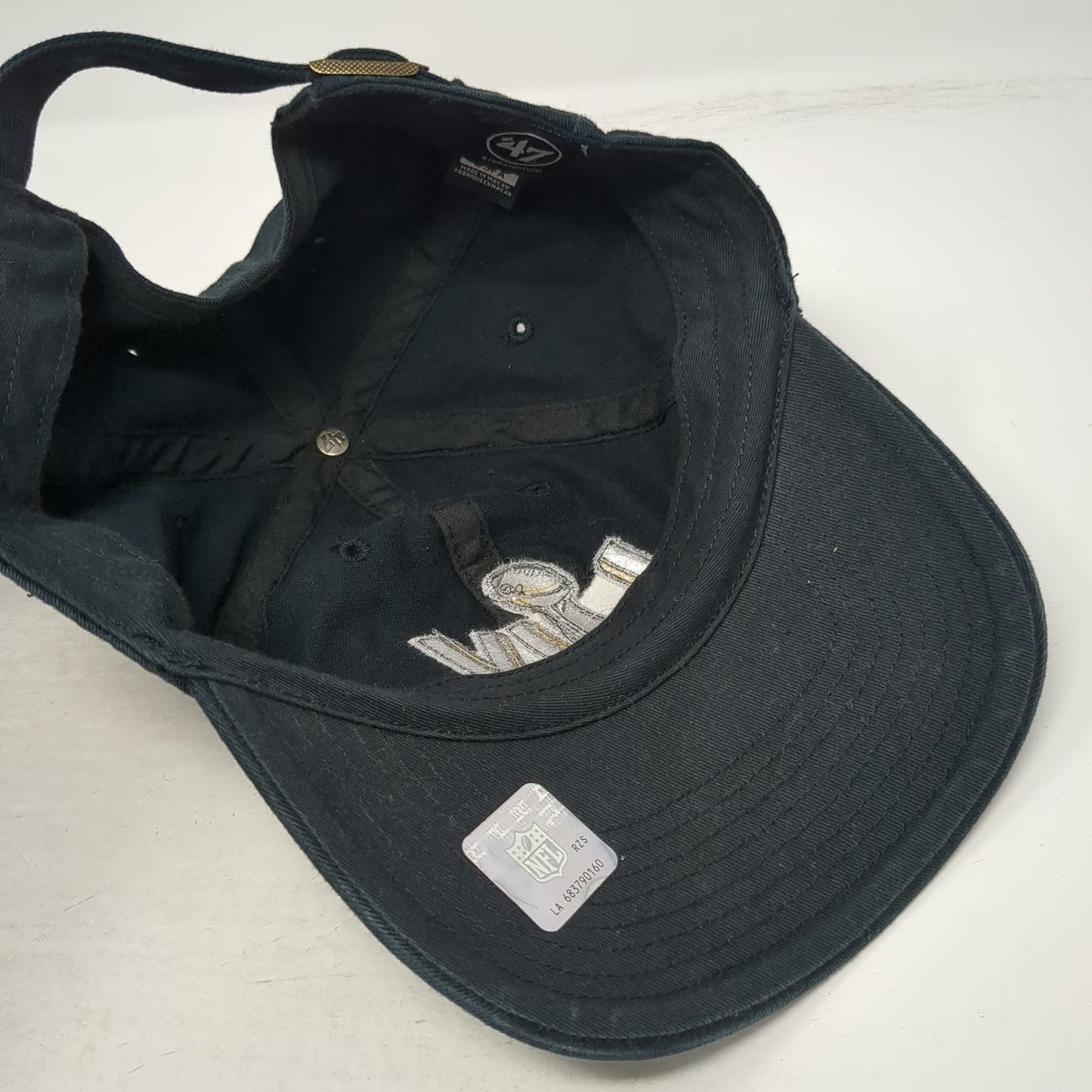 47 Baseball Cap Super Bowl LIV Black One Size Cotton Slideback NFL Football Hat