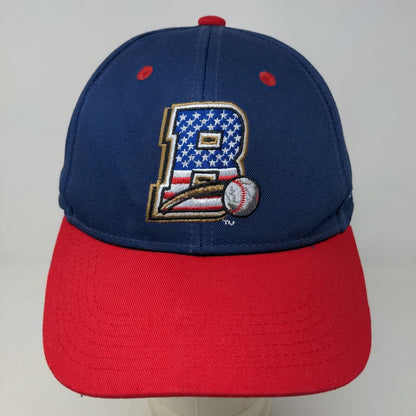 Melonwear Men's Snapback Hat Blue Red Embroidered Logo B Baseball