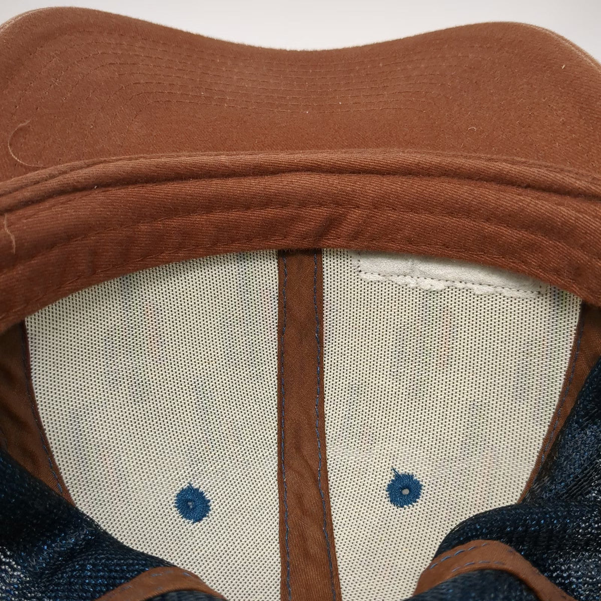 Ariat Trucker Hat Blue White Brown One Size Cactus Print Mesh Leather Patch