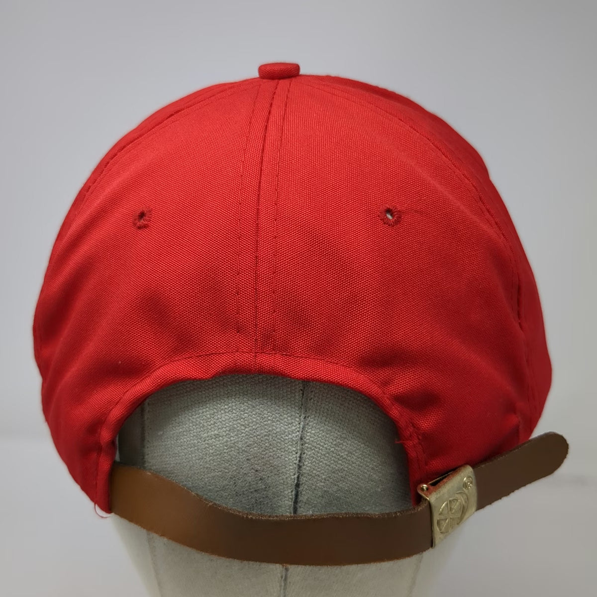 Sportcap 5 Panel Red Hat One Size Rope Leather Strap Idaho Lumber Hardware Logo