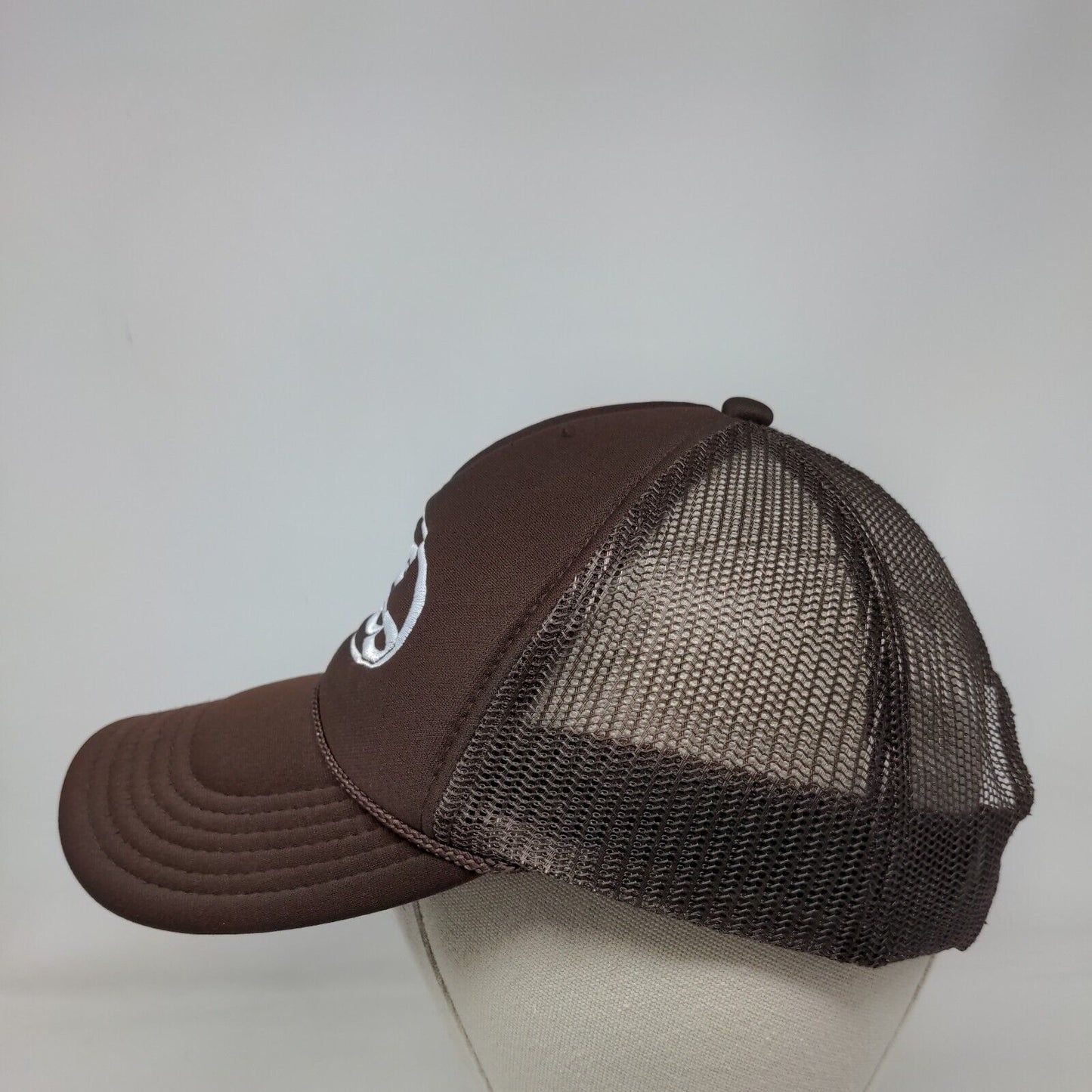 Big Mood Snapback Trucker Hat Brown OSFM Adjustable Rope Mesh Back Otto