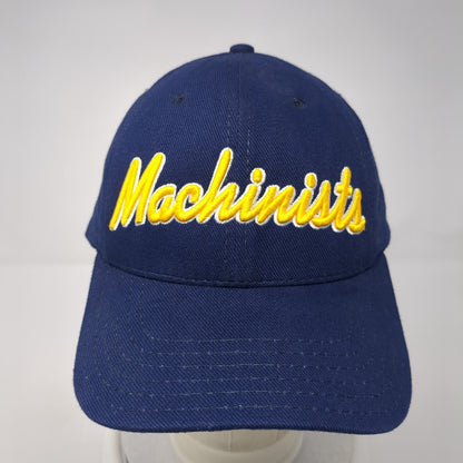 Machinists Slideback Hat Blue One Size Adjustable Embroidered American Needle