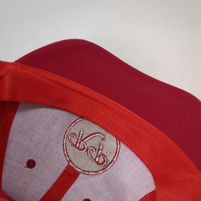 Red Snapback Hat One Size RP Logo Circle Patch Structured Adjustable Baseball