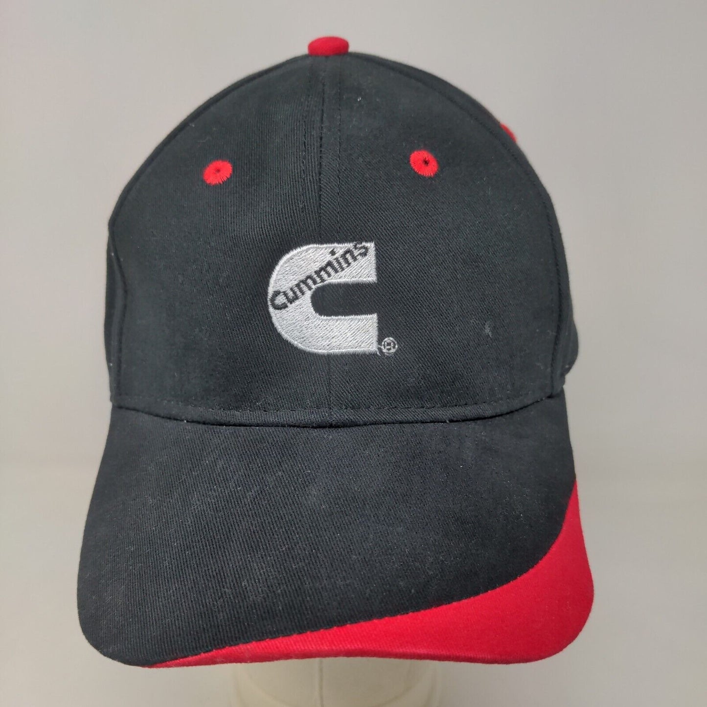 Cap America Men's Strapback Hat Black Embroidered Cummin's Logo