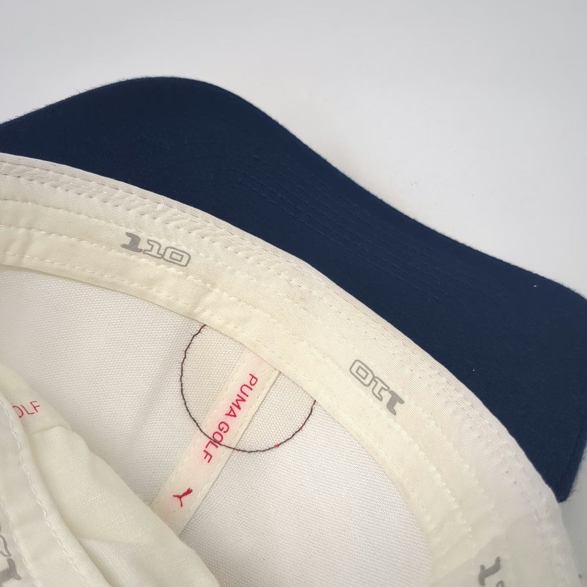 Puma Snapback Hat White Blue One Size Enjoy Golf 110 Flexfit Patch Embroidered