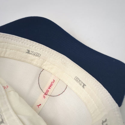 Puma Snapback Hat White Blue One Size Enjoy Golf 110 Flexfit Patch Embroidered