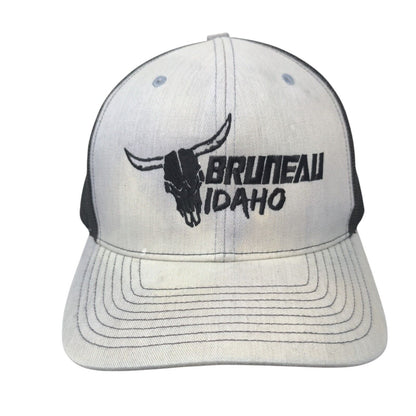 Bruneau Idaho Snapback Trucker Hat Gray One Size Adjustable Mesh Back Richardson