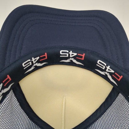 F45 Functional 45 Training Snapback Trucker Hat Blue OS Adjustable Mesh Back