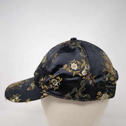 Time And Tru Strapback Hat Multicolor OS Adjustable Embroidered Floral 6 Panel