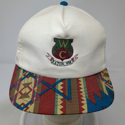 Logo Stars 5 Panel White One Size Hat Whittington Center Aztec Patterned Brim