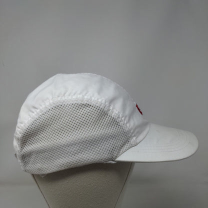 Wilson Strapback Hat White OSFA Embroidered Logo Mesh Trim Adjustable