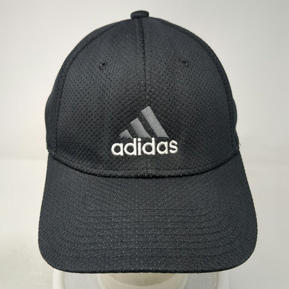 adidas Baseball Cap Black XL Performance Mesh Stretch Fit Climalite Athletic Hat