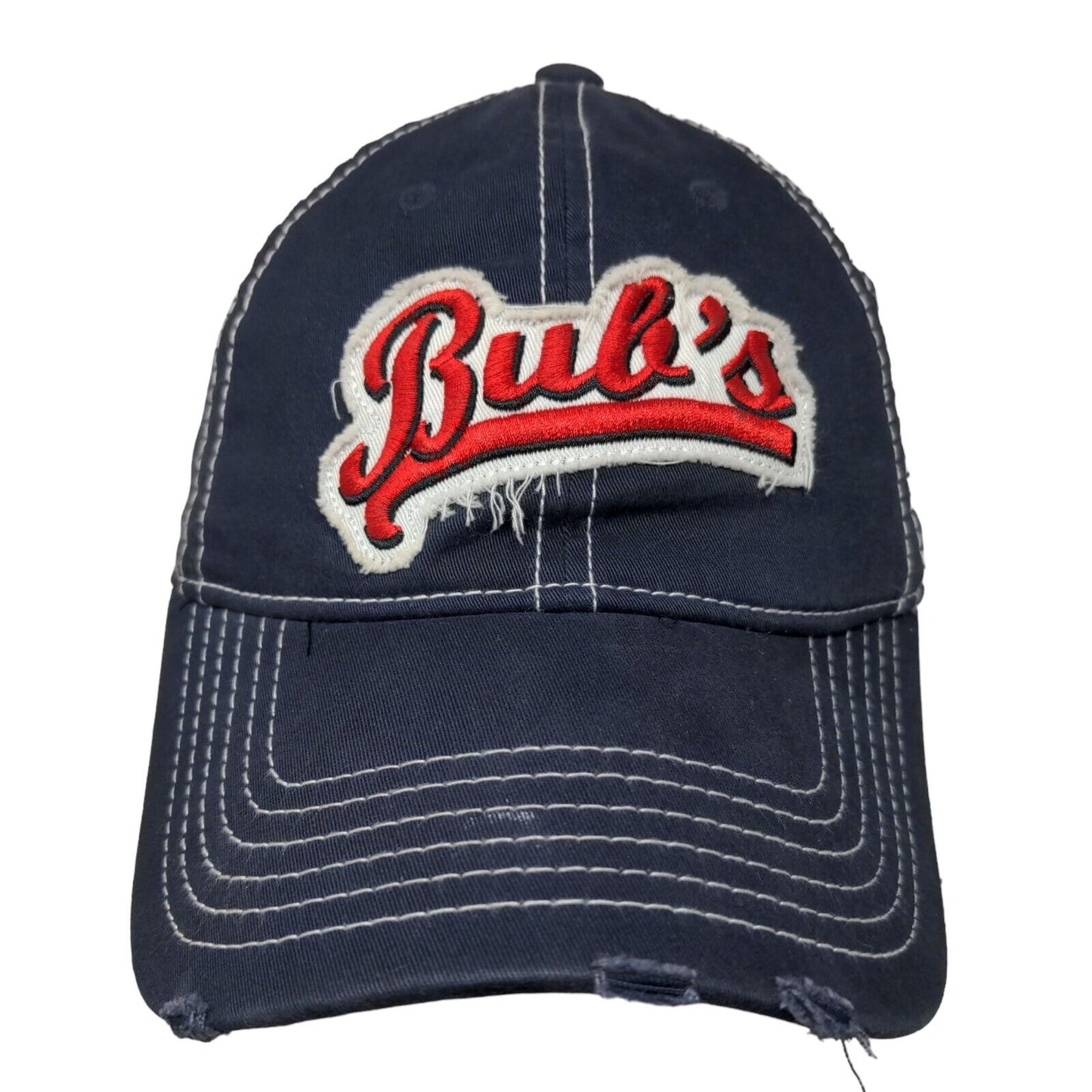 Bub's Big Ugly Fitted Hat Blue 57cm Embroidered 6 Panel Cap America