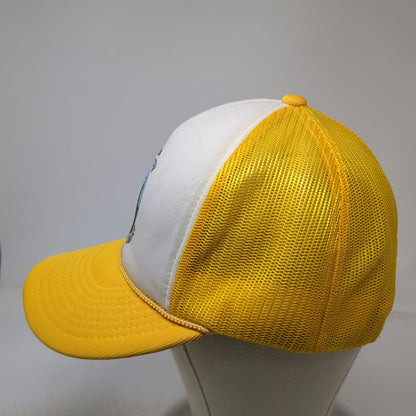 Hanes Trucker Hat Yellow One Size Snapback Mesh Valley Soil Conservation Dist